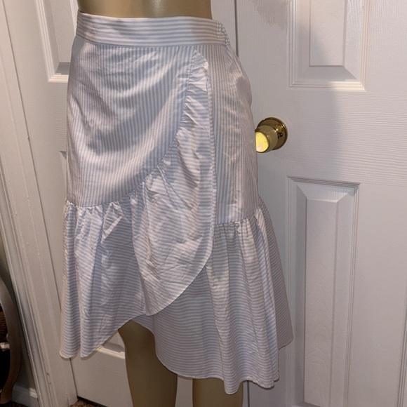 Ivanka Trump Striped Ruffled Midi Skirt. Size 2 - Picture 3 of 6